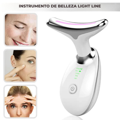 Masajeador facial terapia de luz LED eliminación de doble mentón rejuvenece la piel