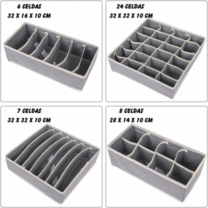 🧺 Organizador de Ropa Interior - Set de 4 Piezas ULTIMAS 15 UNIDADES