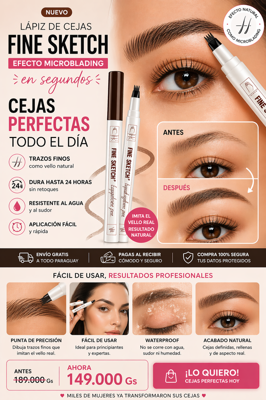 💎BrowDefine™ —✨ Lápiz de Cejas Negro o Marrón (Cejas Perfectas en 2 Trazos)✨
