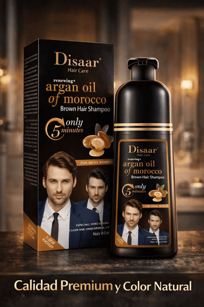 DISAAR RENOVA COLOR  ARGÁN-Shampoo Cubre Canas Profesional PREMIUM