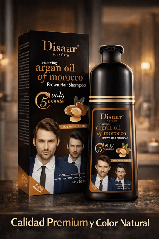 DISAAR RENOVA COLOR  ARGÁN-Shampoo Cubre Canas Profesional PREMIUM